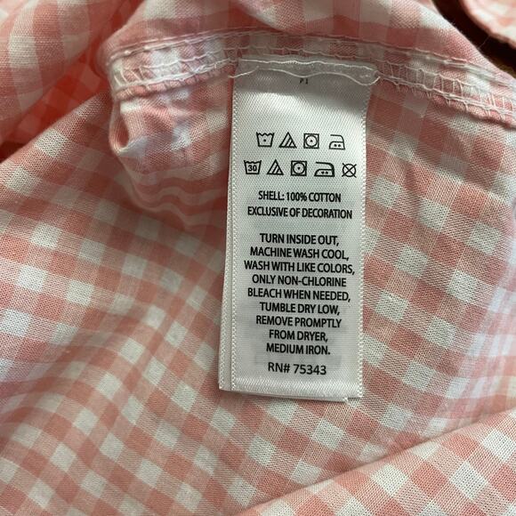 Tommy Bahama Kids Boys Pink White Gingham Button Shirt XL 14 NWT - Picture 11 of 12